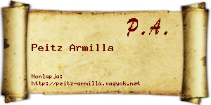 Peitz Armilla névjegykártya